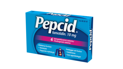 PEPCID tabletti, kalvopäällysteinen 10 mg 6 fol