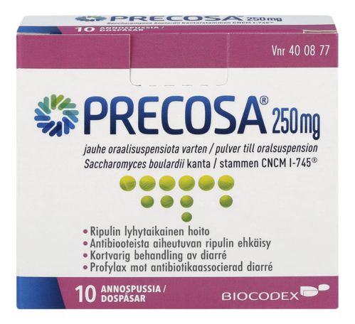 Precosa Jauhe oraalisuspensiota varten 250 mg (10 kpl)