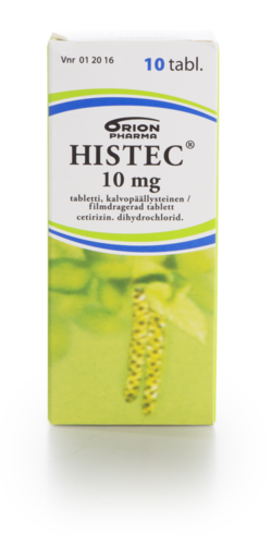 HISTEC tabletti, kalvopäällysteinen 10 mg 10 fol