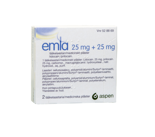 Emla Lääkelaastari 25/25 mg (2 x 1 kpl)