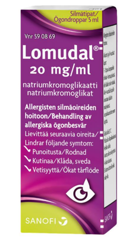 Lomudal Silmätipat 20 mg/ml (5 ml)