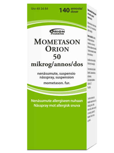 Mometason Orion Nenäsumute 50 mikrog/annos (140 annosta)