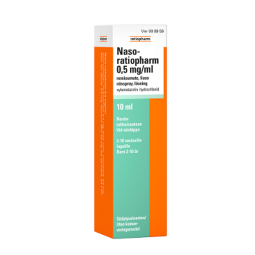 Naso-ratiopharm Nenäsumute 0,5 mg/ml (10 ml)