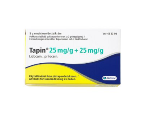 Tapin 25 mg/g+25 mg/g Emulsiovoide (5 g)