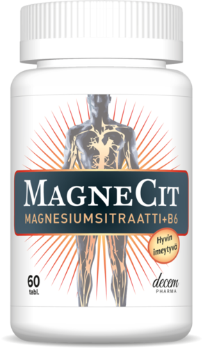 Magnecit Magnesiumsitraatti+B6 (60 tabl)