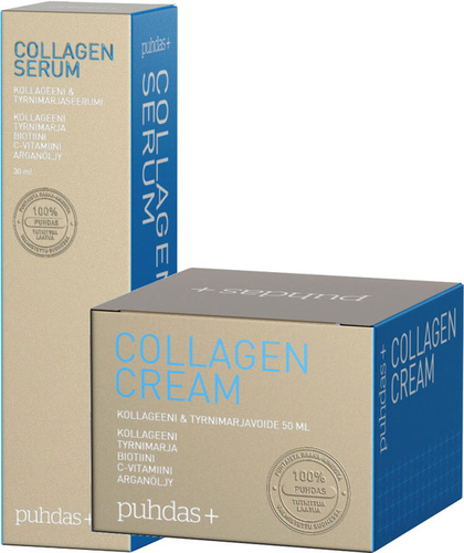 Puhdas+ Lahjapakkaus Collagen Cream+Collagen Serum (50ml+30 ml)