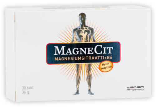Magnecit Magnesiumsitraatti+B6 (30 tabl)