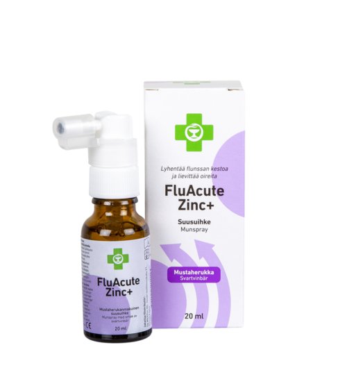 Apteekki FluAcute Zinc+ Mustaherukka (20 ml)