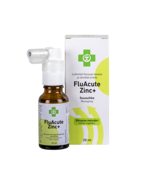 Apteekki FluAcute Zinc+ Sitruuna-inkivääri (20 ml)