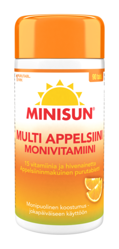 Minisun Monivitamiini Multi Appelsiini (90 tabl)