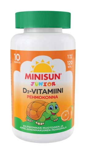 Minisun D-vitamiini Pehmokonna Junior 10 mcg (120 kpl)