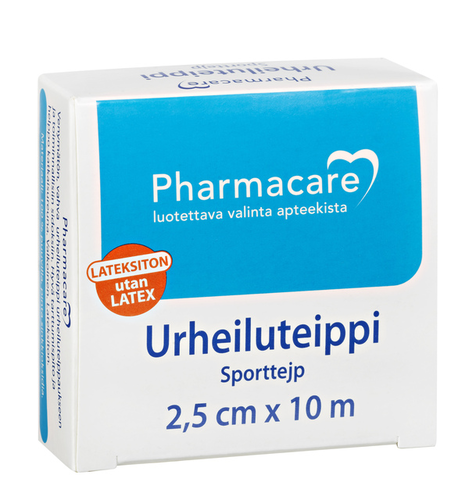 Pharmacare Urheiluteippi 2,5 cm x 10 m (1 rll)