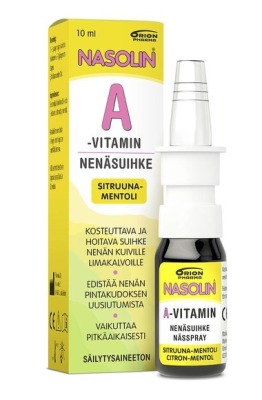 Nasolin A-Vitamin Nenäsumute Sitruuna-Mentoli (10 ml)