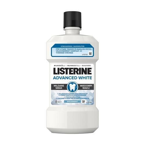 Listerine Advanced White Milder Taste Suuvesi (500 ml)