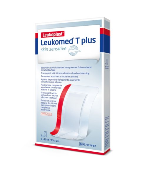 Leukomed T Plus Skin Sensitive 8 x 15 cm Steriili haavasidos (5 kpl)