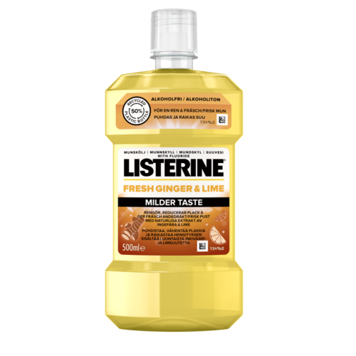 Listerine Fresh Ginger & Lime Milder Taste Suuvesi (500 ml)