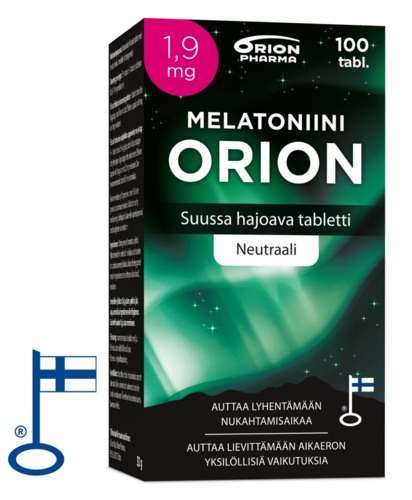 Melatoniini Orion 1,9 mg Suussa hajoava (100 tabl)