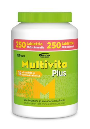 Multivita Plus Monivitamiini Kampanjapakkaus (250 tabl)