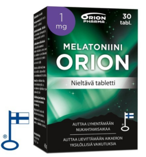 Melatoniini Orion 1 mg (30 tabl)