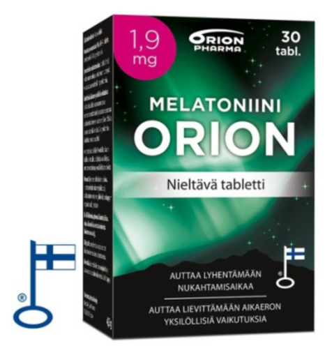 Melatoniini Orion 1.9 mg (30 tabl)