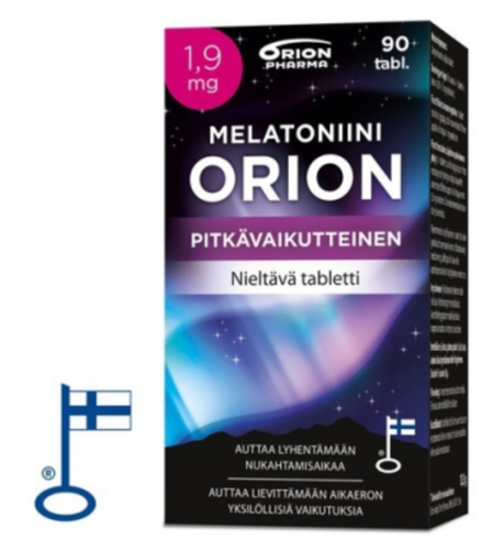 Melatoniini Orion 1.9 mg Pitkävaikutteinen (90 tabl)