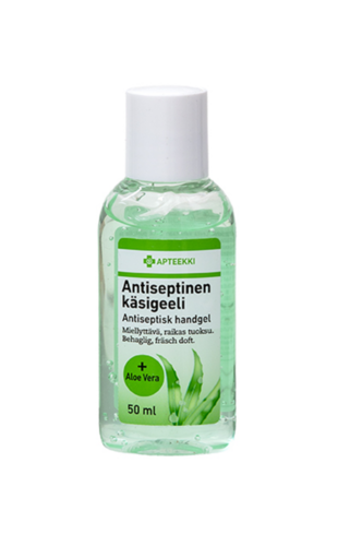 APTEEKKI Antiseptinen käsigeeli+Aloe Vera (50 ml)