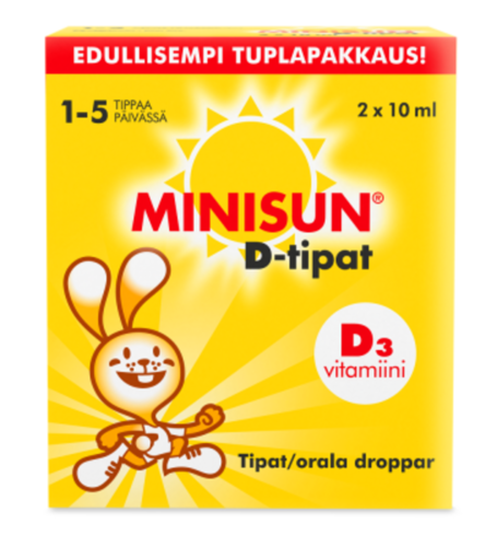 Minisun D-vitamiinitipat (2x10 ml)