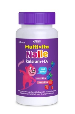 Multivita Nalle Kalsium+D3 100 mg/5 mcg (50 tabl)