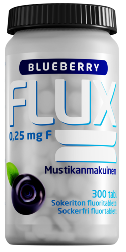 Flux Blueberry Fluoritabletti 250 mikrog. (300 kpl)