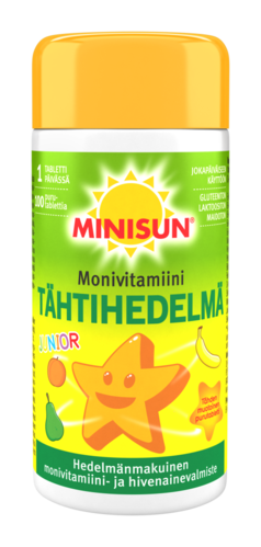 Minisun Monivitamiini Junior Tähtihedelmä (100 tabl)