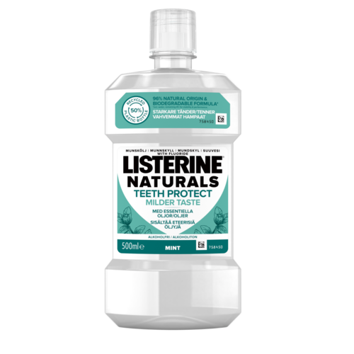 Listerine Naturals Teeth Protect Milder Taste Suuvesi (500 ml)