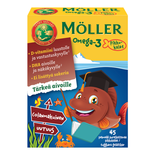 Möller Omega-3 Pikkukalat Colanmakuinen (45 kpl)