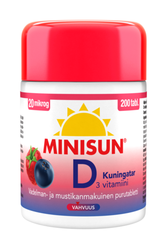Minisun D-vitamiini Kuningatar 20 mikrog. (200 tabl)