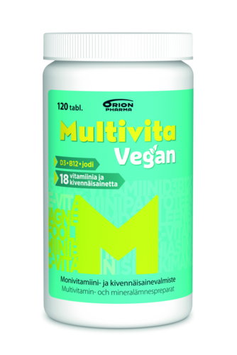 Multivita Vegan Monivitamiini (120 kpl)