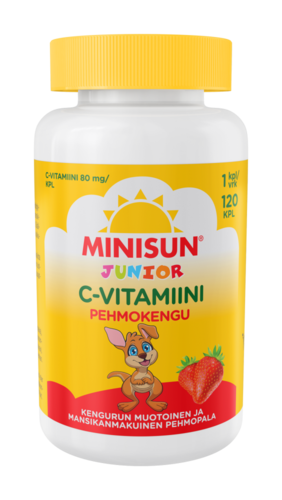 Minisun C-vitamiini Pehmokengu Mansikka (120 kpl)