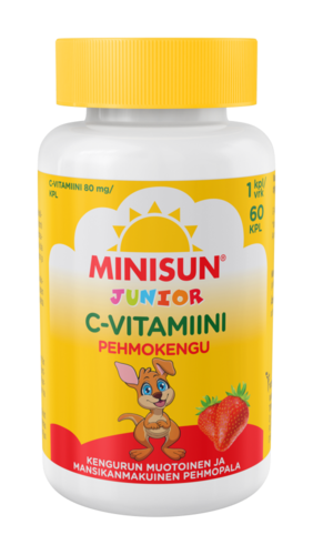 Minisun C-vitamiini Pehmokengu Mansikka (60 kpl)