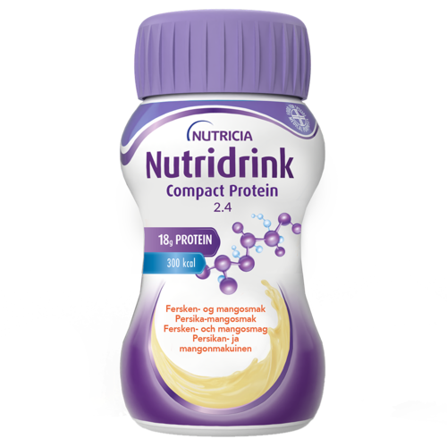 Nutridrink Compact Protein Persikka-mango (4x125 ml)