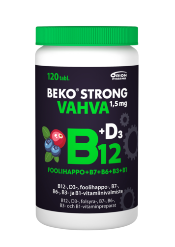 Beko Strong B12 VAHVA 1,5 mg Mustikka-karpalo (120 purutabl)